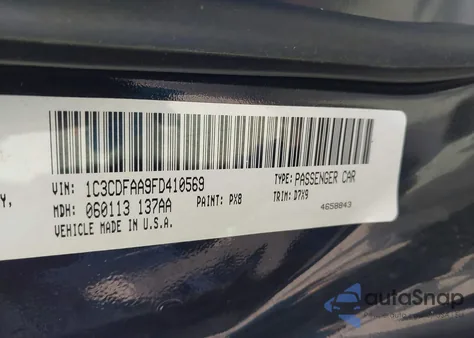 2015 Dodge Dart Se z USA, uszkodzony, nr VIN 1C3CDFAA9FD410569